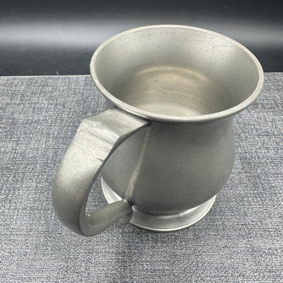 Crown & Rose Cast Pewter Small Tankard Mug 3.5" Made in England Vintage 1960s - Picture 3 of 11